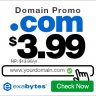 .COM Domain Name Registration $3.99 only